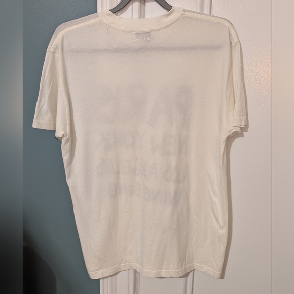 Anine Bing Rare Walker Off-White Graphic Painted Cities T-Shirt, Size Small - Picture 3 of 4